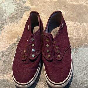 Vans Men's Deep Burgundy Slip-On Sneakers